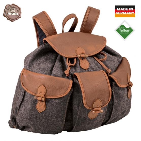 AKAH Rucksack „Loden de Luxe“ mit Elch-Leder