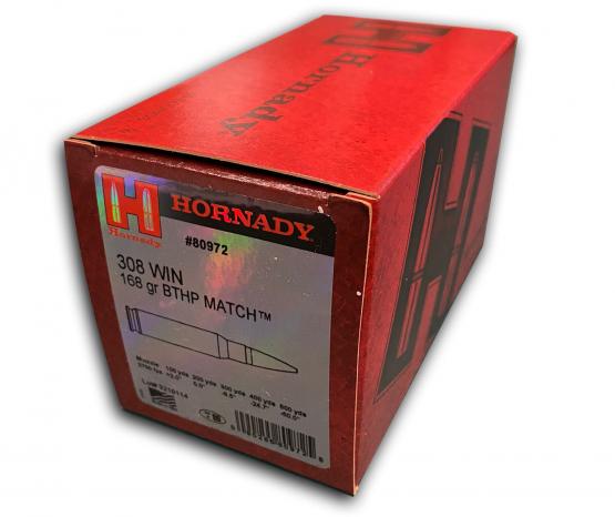 Hornady .308Win 168grs BTHP Match 50 Schuss