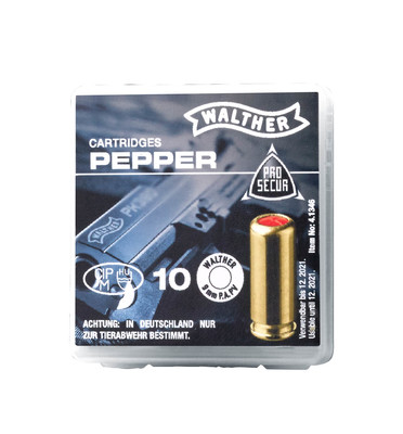 Walther Pfeffer-Gas Patronen cal. 9 mm P.A.PV. – 10 Schuss