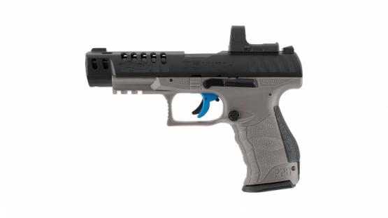 Walther Q5 Match Combo 5″ SET 4,5 mm (.177) Diabolo, CO₂, < 3,0 J, Tungsten Grey