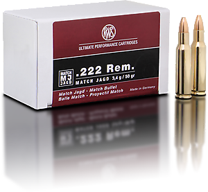 RWS .222 Rem. Match Jagd 3.4g 52grs