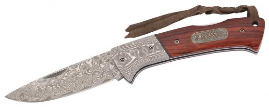 Herbertz-Jubiläums Taschenmesser Damaszenerbacken Cocobolo