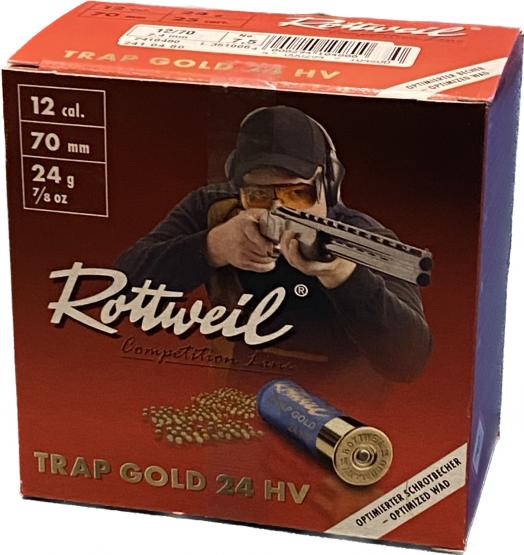 Rottweil 12/70 Trap Gold 24 HV 2.4mm (7.5) – 121,00€ per 250 Schuss