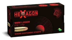 Geco 9mmLuger Hexagon SX 124grs.