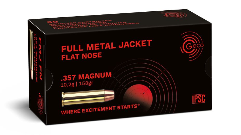 Geco .357Mag . Vollmantel Flachkopf 158grs.