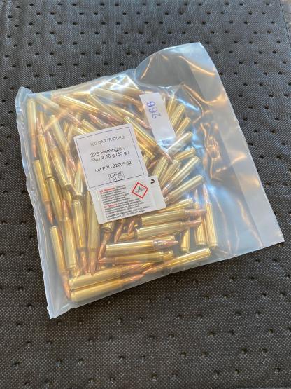 PPU Prvi Partizan .223Rem FMJ 55grs 100 Schuss