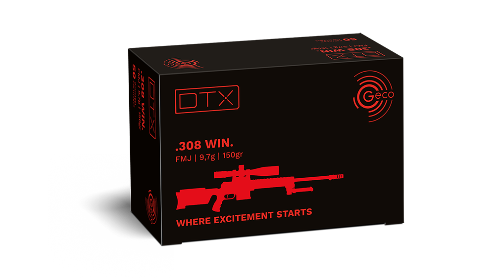 GECO DTX .308Win 9,7g 150grs Munition á 50 Schuss