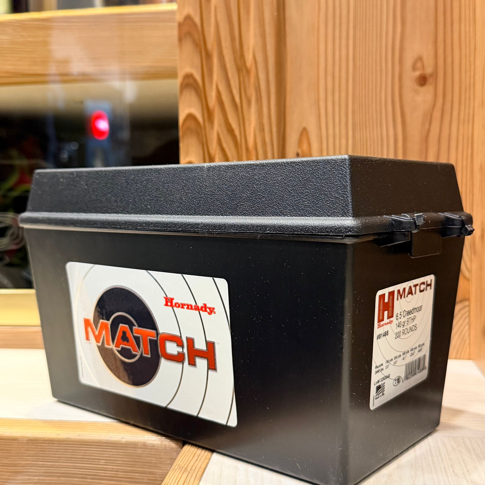 Hornady 6,5 Creedmoor Match BTHP 9,1g/140grs. 200 Schuss je Kiste