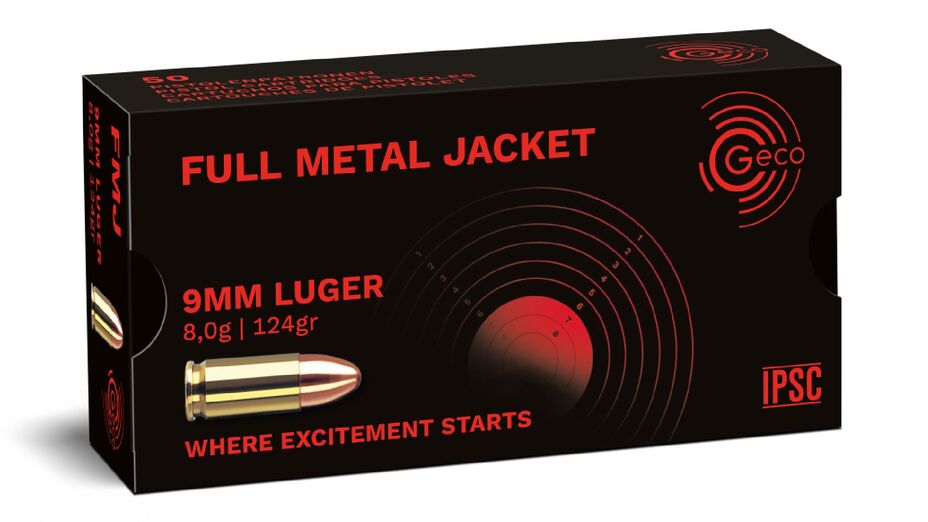 GECO 9mmLuger FMJ 124grs. – 289,00 € je 1.000 Schuss